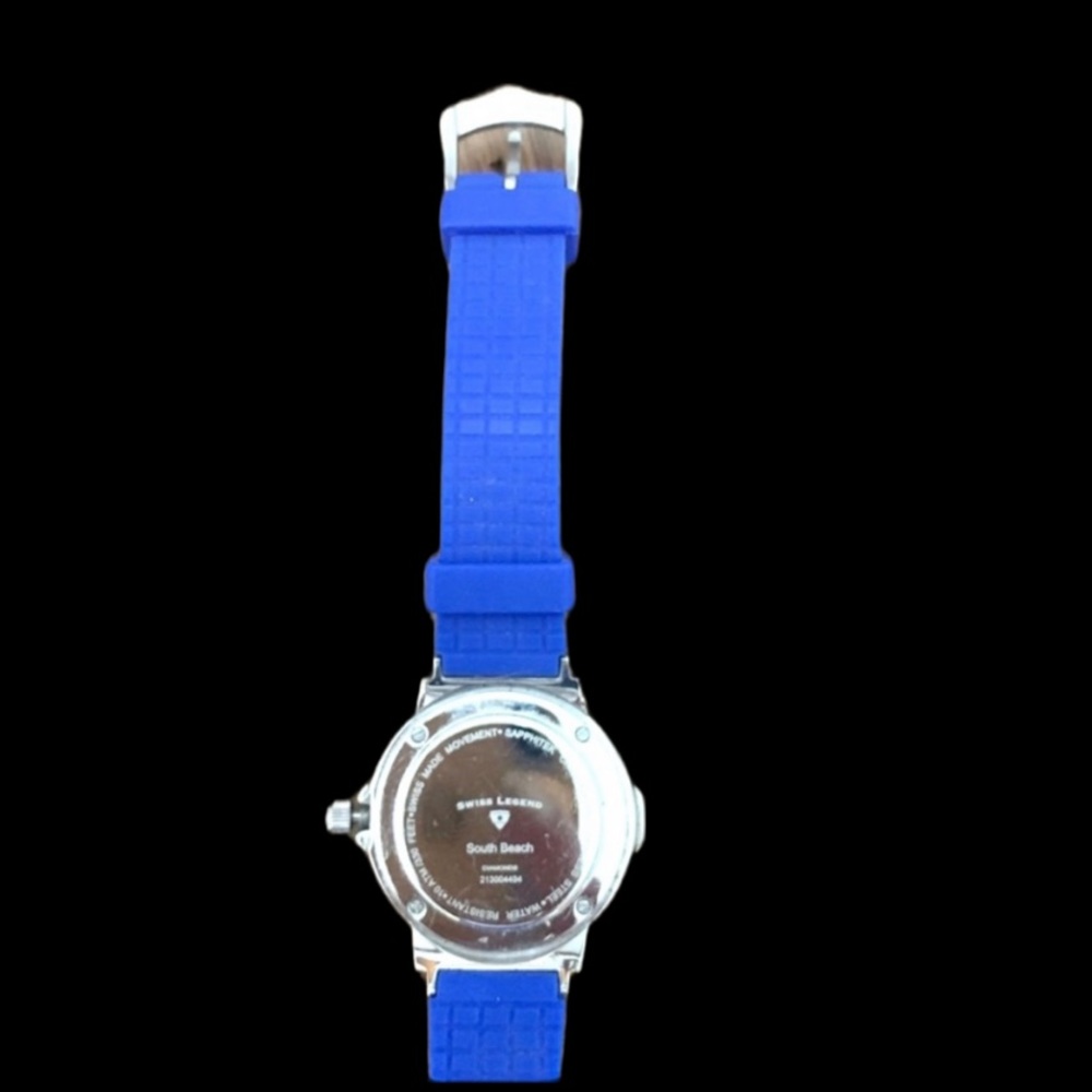 Diamond South Beach Watch Royal Blue NWT Swiss Legend - Picture 8 of 8